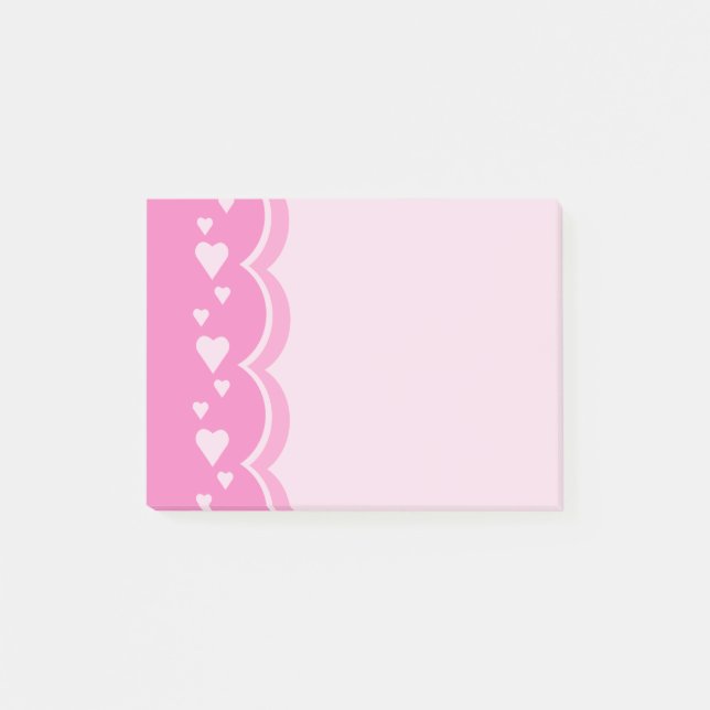Post-it® Coeurs roses (Devant)