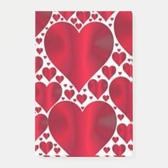 POST-IT® COEURS ROUGES POUR LA JOURNÉE DE VALENTINE (Devant)