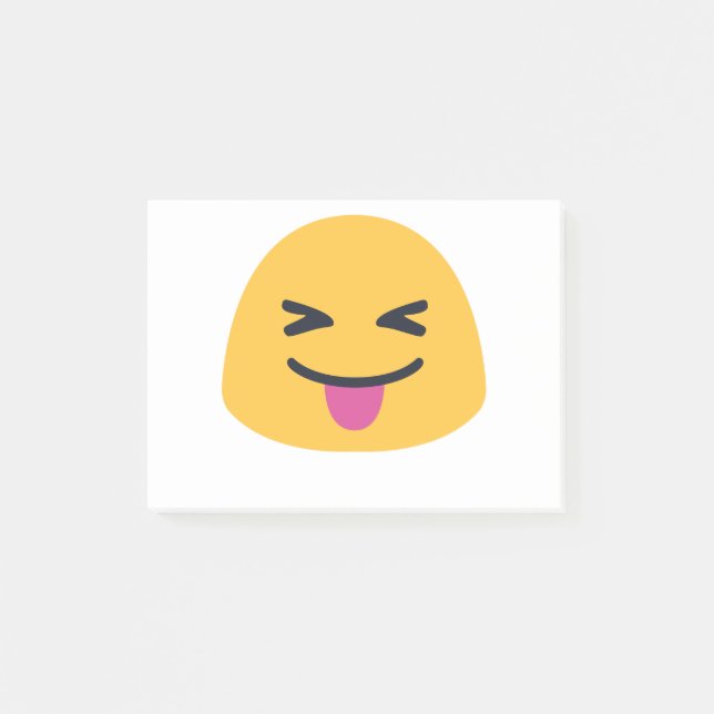 Post-it® Coincé la langue yeux fermés Emoji (Devant)