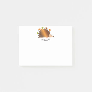 Post-it® Coincé sur vous Hérisson et Coeurs