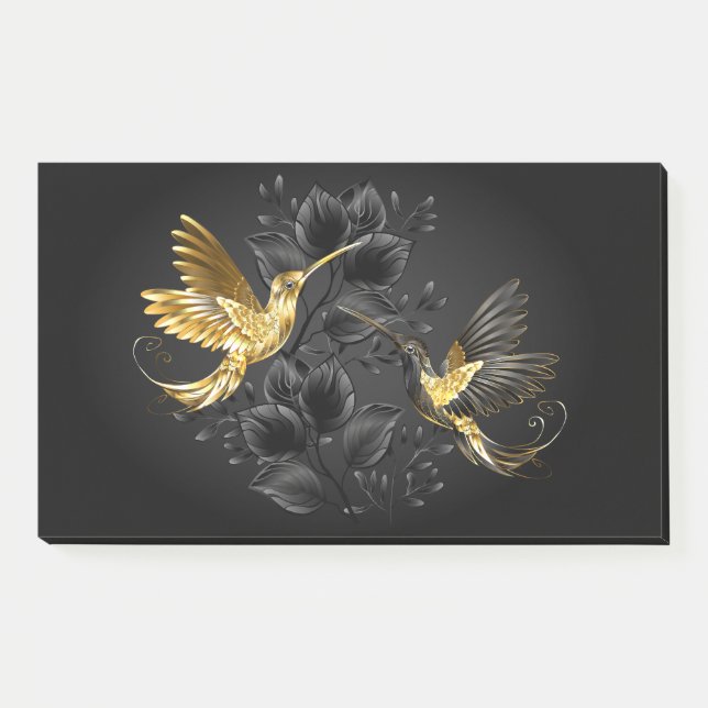 Post-it® Colibri noir et or (Devant)