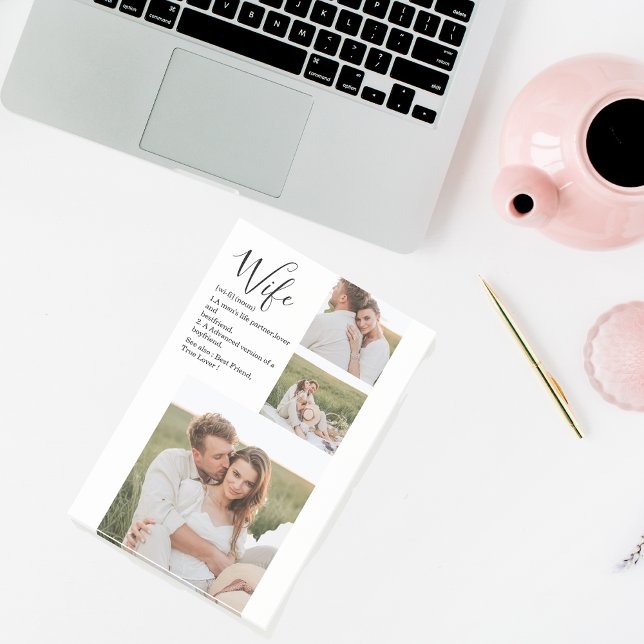 Post-it® Collage Couple Photo & Lovely Romantic Wife Cadeau (Créateur téléchargé)