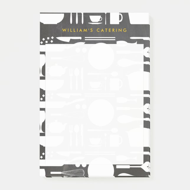 Post-it® Collage de cuisine sur l'Arrière - plan de tableau (Devant)