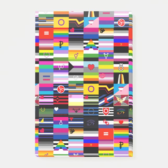 Post-it® Collage de drapeaux de la fierté (Devant)