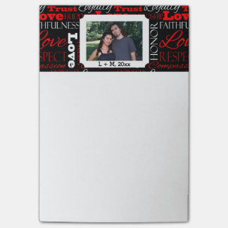 Post-it® Collage de mot de Saint-Valentin de photo