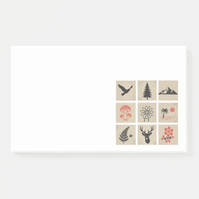Post-it® Collage des timbres de nature (Devant)