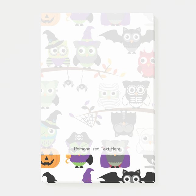 Post-it® Collection De Chouettes D'Halloween Éffrayantes (Devant)