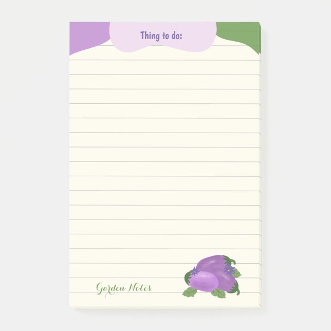 Post-it® Collection Œillet & Fleur d'Aubergine – Éclat d'Iv (Devant)