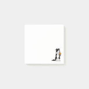 Post-it® Collie frontière drôle avec disque Saturn