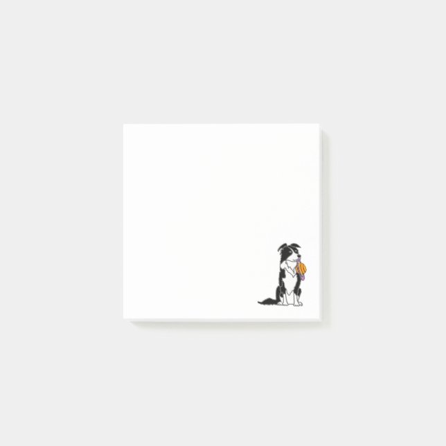 Post-it® Collie frontière drôle avec disque Saturn (Devant)