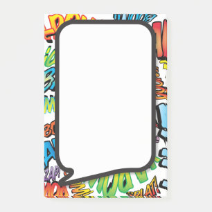 Post-it® Coloré moderne amusant Comic Livre Discours Bubble