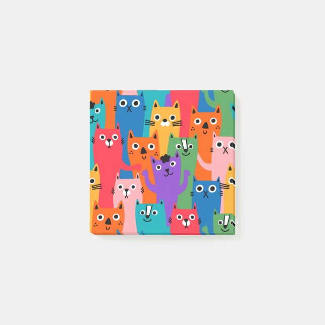 Post-it® Colorful cats (Devant)
