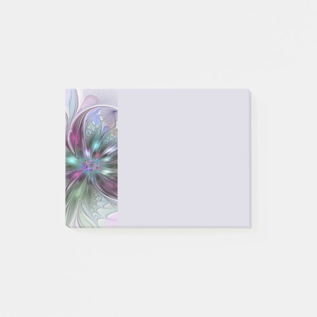 Post-it® Colorful Fantasy Abstract Modern Fractal Flower (Devant)
