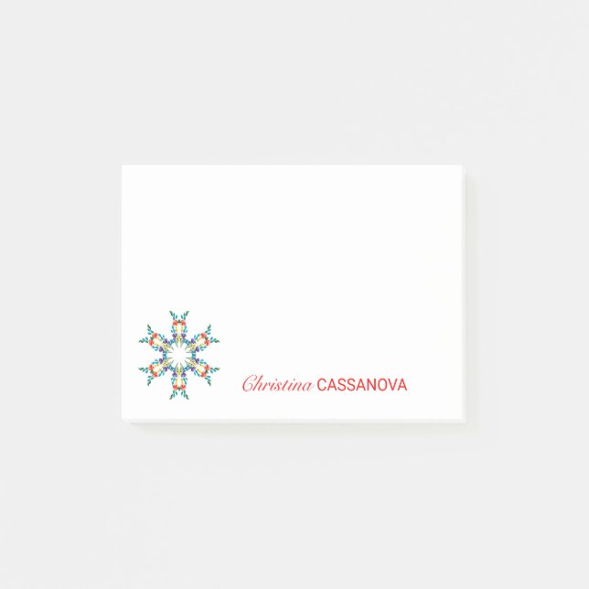 Post-it® Colorful Floral Mandala  (Devant)