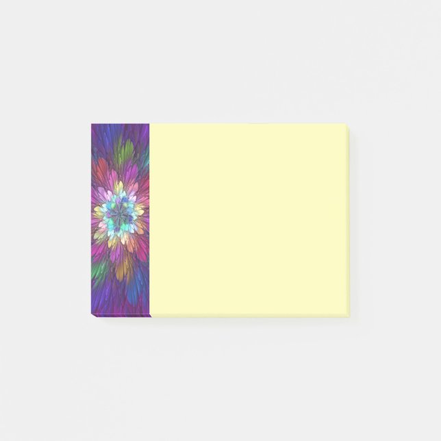 Post-it® Colorful Psychedelic Flower Abstract Fractal Art (Devant)