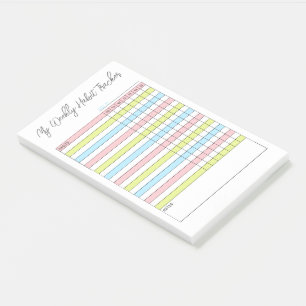 Post-it® Colorful Weekly Habit Tracker Notes