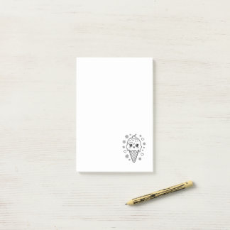 Post-it® Coloriage cône de glace mignon kawaii