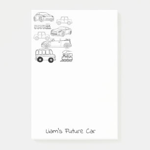 Post-it® Coloriage de voitures et de trains avec des Post-i