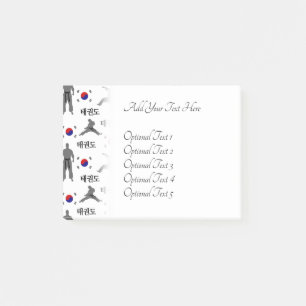 Post-it® Combattant de Taekwondo Art Martial 태권도 Drapeau de