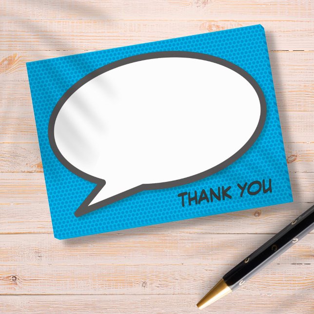 Post-it® Comic Book Pop Art Speech Bubble Thank You (Créateur téléchargé)