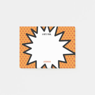 Post-it® Comic Livre coloré Nom personnalisé Pop Art