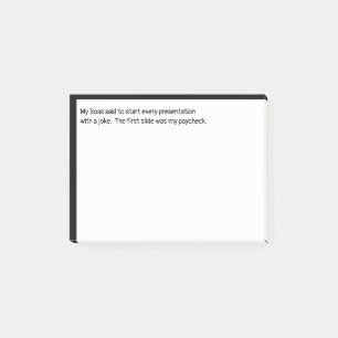 Post-it® Commencez une présentation avec une blague Mon chè