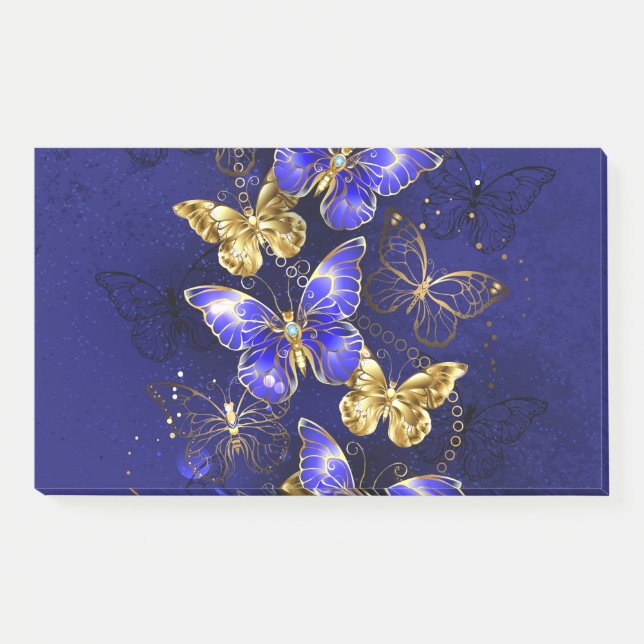 Post-it® Composition avec papillons Sapphire (Devant)