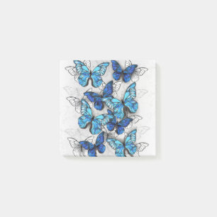 Post-it® Composition des White and Blue Butterflies