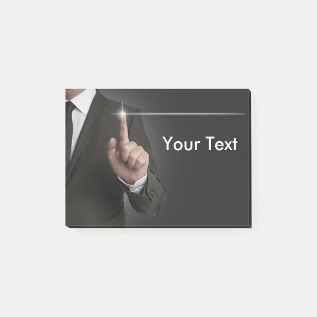 Post-it® Concept d'anthracite à écran tactile d'homme d'aff (Devant)
