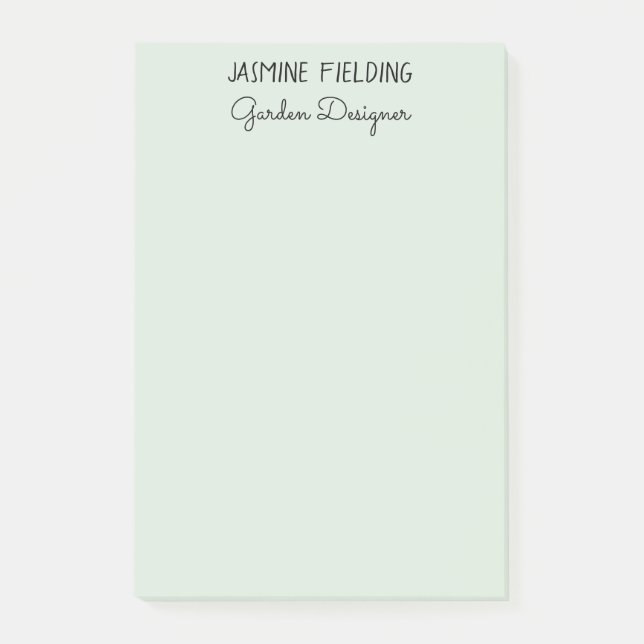 Post-it® Concepteur de jardin élégant et simple vert sauge  (Devant)