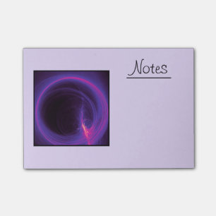 Post-it® Conception abstraite circulaire rose et violet
