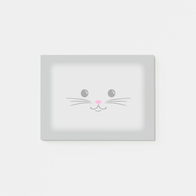 Post-it® Conception animale mignonne de visage de chat (Devant)