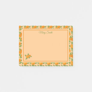 Post-it® Conception botanique de bordure de citrus orange