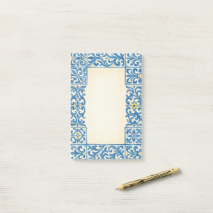 Post-it® Conception d'aquarelle fixe portugaise d'azulejo
