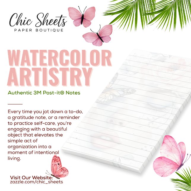 Post-it® Conception d'art aquarelle Shabby Chic 3M  (Créateur téléchargé)