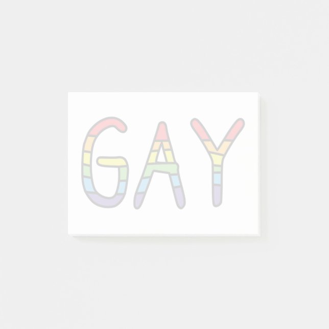 Post-it® Conception de Doodle Gay (Devant)