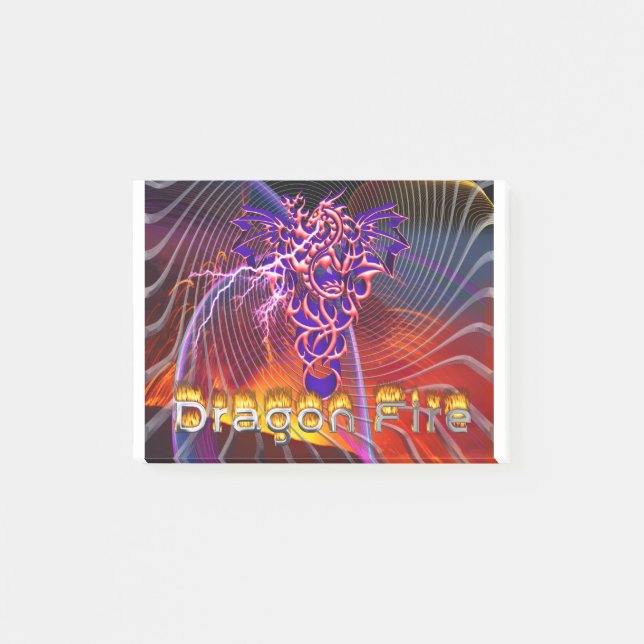 Post-it® Conception de feu de dragon à couper le souffle (Devant)