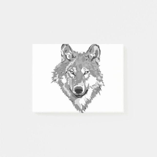 Post-it® Conception de loup solitaire (Devant)