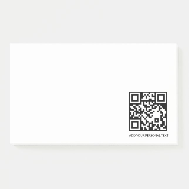 Post-it® Conception de note de texte personnalisé QR blanc  (Devant)