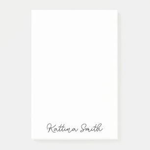 Post-it® Conception de script manuscrit monogramme moderne
