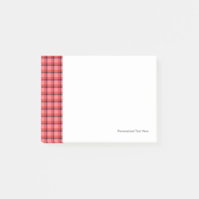 Post-it® Conception de tartan (Devant)