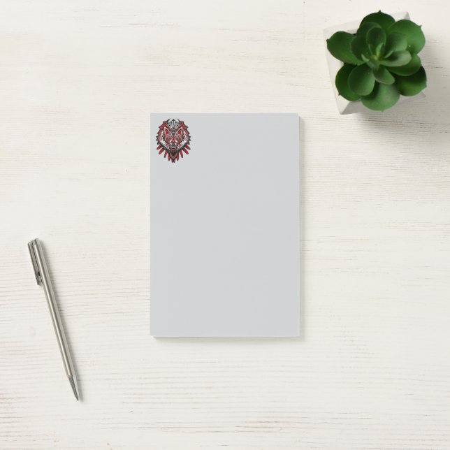 Post-it® Conception de totem tribal Haida Loup (Bureau)