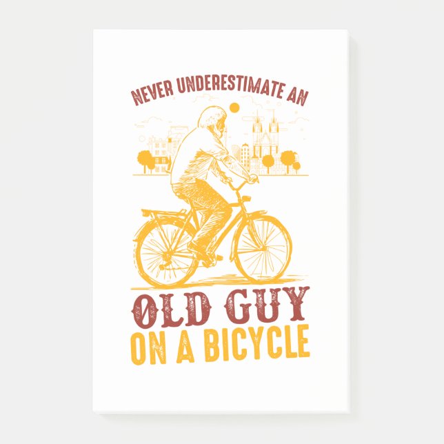 Post-it® Conception de vieux motard | Bicyclette | ne sous- (Devant)