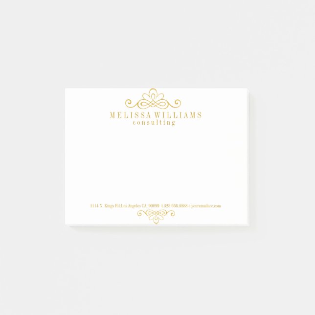 Post-it® Conception des spires de calligraphie or (Devant)