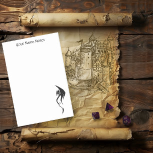 Post-it® Conception d'illustration de dragon tribal blanc n