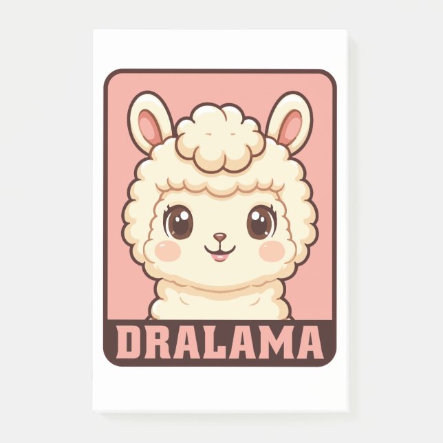 Post-it® Conception d'illustration de lama mignon (Devant)