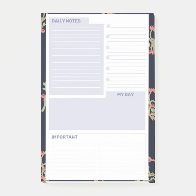 Post-it® Conception du planificateur Notes quotidiennes (Devant)