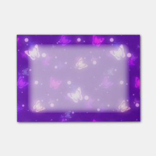 Post-it® Conception pourpre violette de papillons légers d