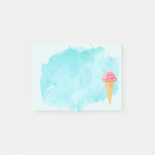 Post-it® Cône De Crème De Glace Avec Un Plat De Peinture Bl