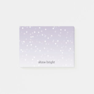 Post-it® Confetti de Bokeh blanc violet de lavande